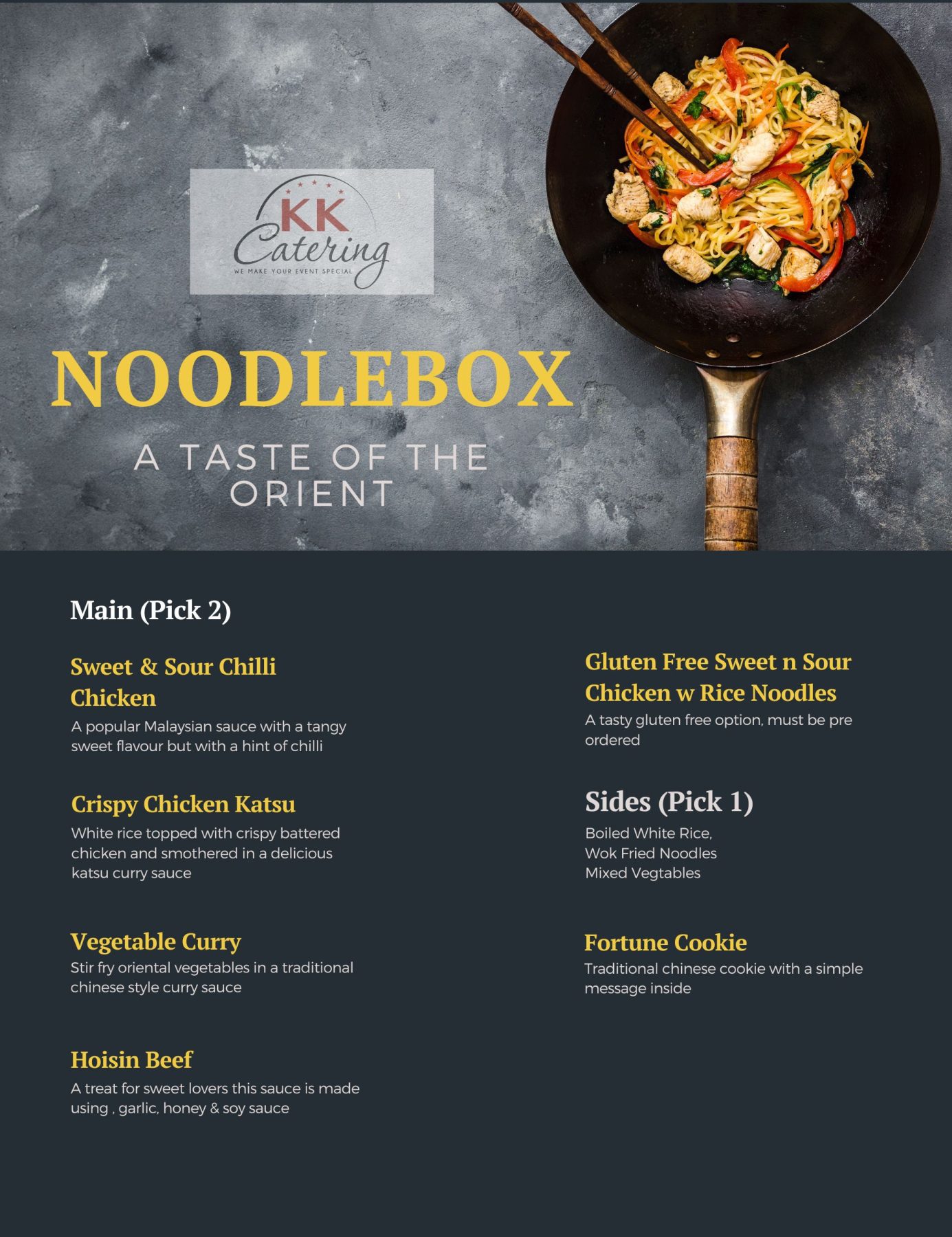 Chinese Noodle Van Catering for your event | Get a quote - KK Catering